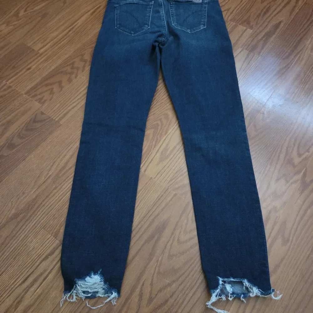 Joe's Jean Women's Dark‎ Blue Raw Hem Skinny Size 27 - Picture 8 of 9